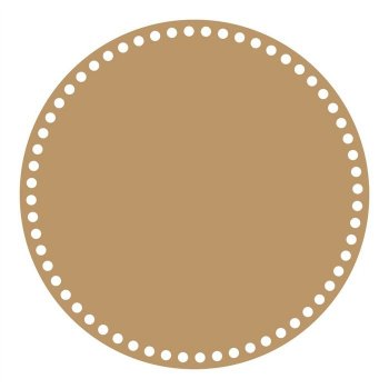 Base Redonda para Crochê em MDF - 25 cm