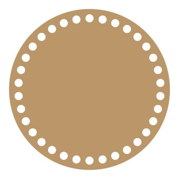 Base Redonda para Crochê em MDF - 15 cm