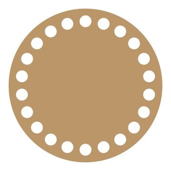 Base Redonda para Crochê em MDF - 10 cm
