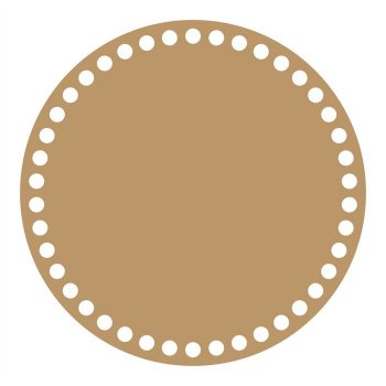 Base Redonda para Crochê em MDF - 18 cm