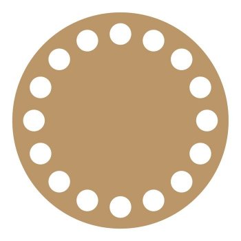 Base Redonda para Crochê em MDF - 08 cm
