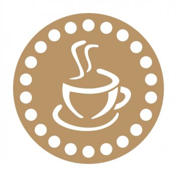 Base Café para Crochê em MDF (P-M-G)