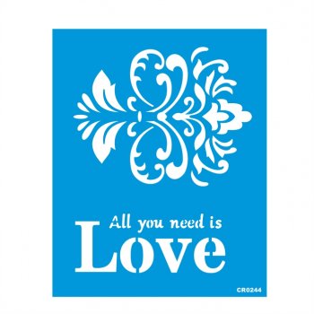 Stencil CR Laser Arabesco Love - 20x25