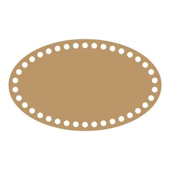 Base Oval para Crochê em MDF - 12 cm x 20 cm