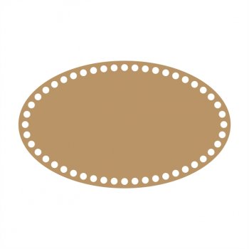 Base Oval para Crochê em MDF - 15 cm x 25 cm