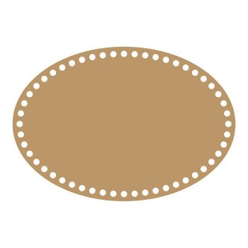 Base Oval para Crochê em MDF - 18 cm x 26 cm