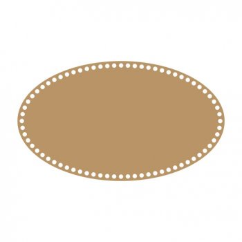 Base Oval para Crochê em MDF - 22 cm x 38 cm