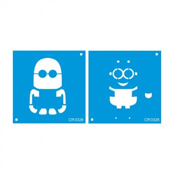 Stencil CR Laser Minions Menino - 10x10