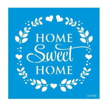 Stencil CR Laser Home Sweet Home Coração (P-M-G)