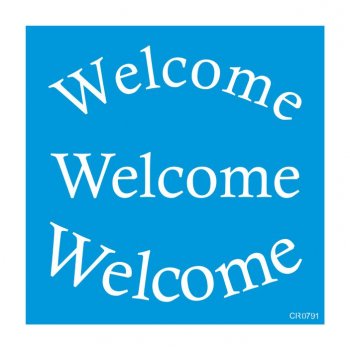 Stencil CR Laser Welcome - 20x20