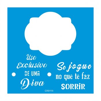 Stencil CR Laser TAG com Frases - 20x20
