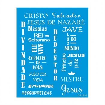 Stencil CR Laser Cristo Salvador - 20x25