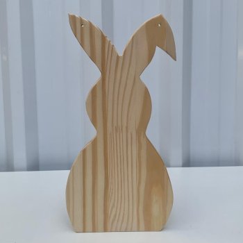 Coelho em Pinus para Porta com Furos na Orelha