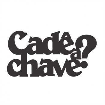 Aplique Cadê a Chave em Acrílico Preto