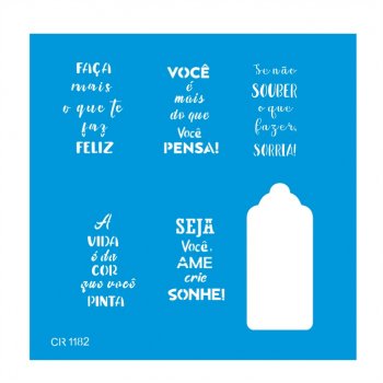 Stencil CR Laser Frases com TAG 01- 20x25