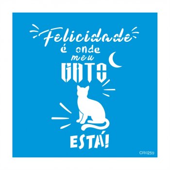 Stencil CR Laser Meu Gato - 20x20