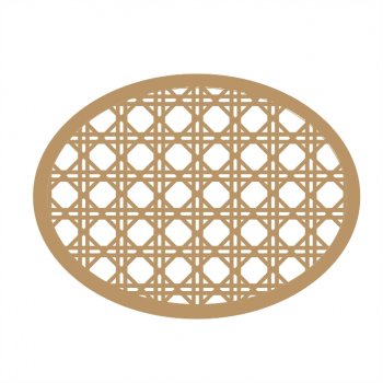 Telinha com Moldura Oval Palha Indiana