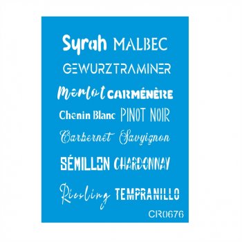 Stencil CR Laser Vinhos - 10x14