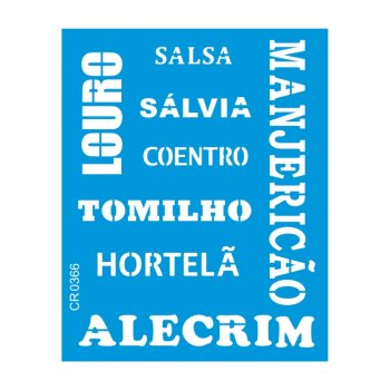 Stencil CR Laser Ervas - 20 cm x 25 cm