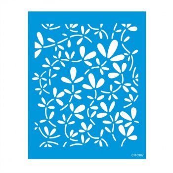 Stencil CR Laser Folhas de Bambu - 20x25