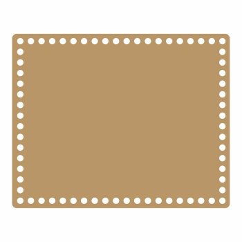 Base Retangular para Crochê em MDF - 20 cm x 25 cm