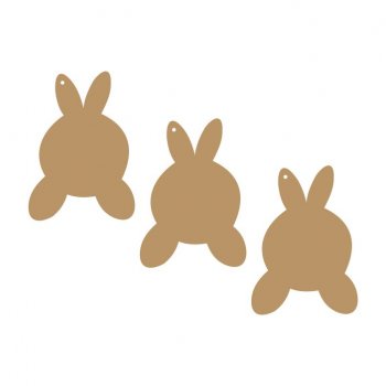 Kit com 3 Coelhinhos de Páscoa