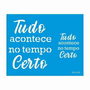 Stencil CR Laser Tempo Certo - 20x25