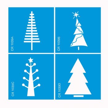 Kit com 4 Mini Stencil CR Laser Natal 06 -10x10
