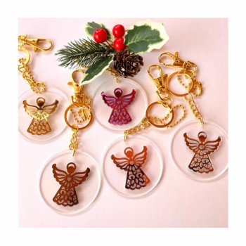 Kit com 5 Chaveiros com Anjinhos em Acrílico