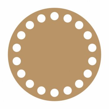 Base Redonda para Crochê em MDF - 09 cm