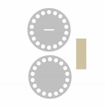 Kit Porta Algodão/Cotonete Redondo para Crochê em Acrílico - 08,5 cm
