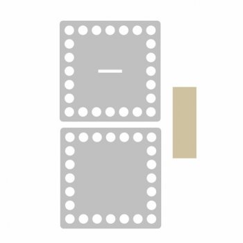 Kit Porta Algodão/Cotonete Quadrado para Crochê em Acrilico - 10 cm