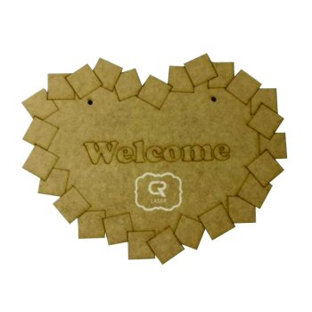 Placa Coração Welcome
