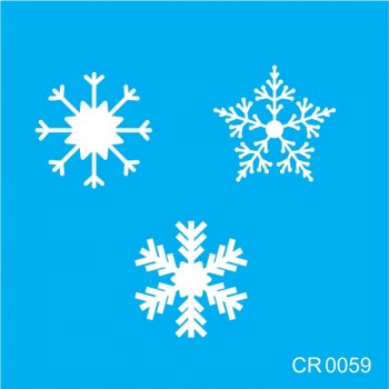 Stencil CR Laser Flocos de Natal - 10x10