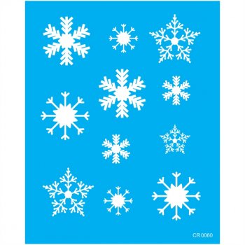 Stencil CR Laser Flocos de Natal - 20x25