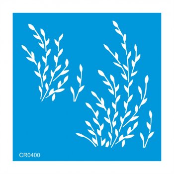 Stencil CR Laser Folhagem Modelo 1 - 14x14