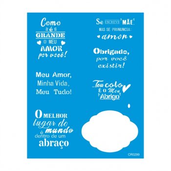 Stencil CR Laser Frases Mãe - 20x25