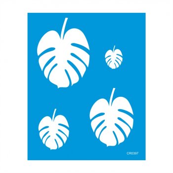 Stencil CR Laser Pintura Orgânica Costela de Adão Modelo 1 - 20x25