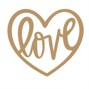 Aplique Coração Love