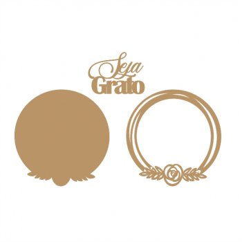 Aro + Base com Frase Seja Grato (P-M-G)
