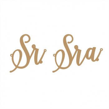 Placa para Cadeira Sr & Sra