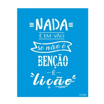 Stencil CR Laser Benção e Lição - 20x25