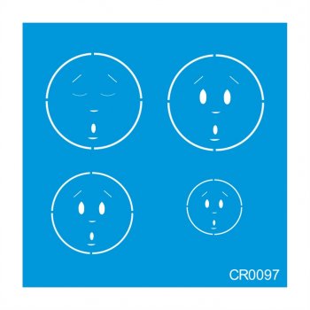 Stencil CR Laser Rostinho Anjos - 10x10