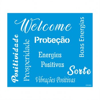 Stencil CR Laser Frases Plantas Poderosas - 26x30