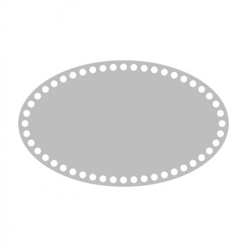 Base Oval para Crochê em Acrílico - 15 cm x 25 cm