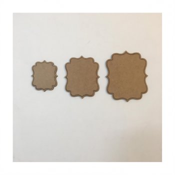 Kit com 3 Plaquinhas com Moldura Nº 2