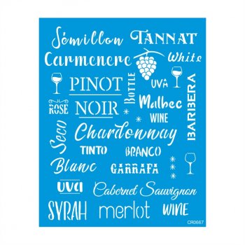 Stencil CR Laser Vinho - 20x25