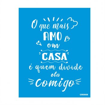 Stencil CR Laser O que mais AMO - 20x25