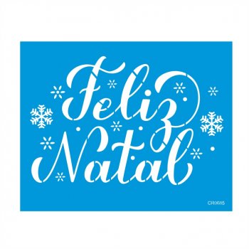 Stencil CR Laser Feliz Natal - Mod 01 - 20x25