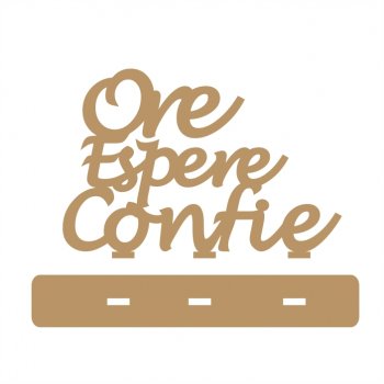 Frase Ore Espere e Confie com Base